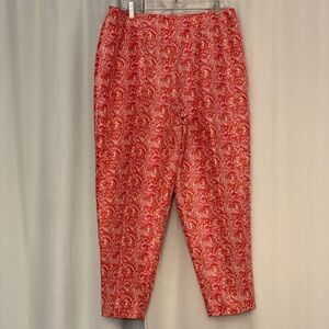 Evan‎ Picone Women’s Red Paisley Silk pants, size 16